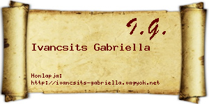 Ivancsits Gabriella névjegykártya
